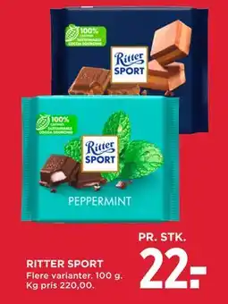 MENY RITTER SPORT, DKK 22 tilbud