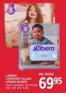 MENY LIBERO COMFORT ELLER UP&GO BLEER, DKK 69.95 tilbud