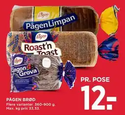 MENY PÅGEN BRØD, DKK 12 tilbud