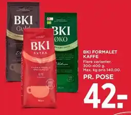MENY BKI FORMALET KAFFE, DKK 42 tilbud