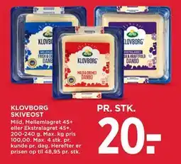 MENY KLOVBORG SKIVEOST, DKK 20 tilbud