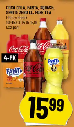 Løvbjerg Coca cola, fanta, squash, sprite zero el. fuze tea tilbud