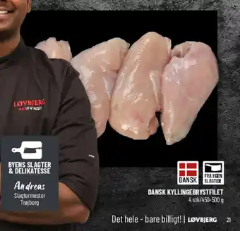 Løvbjerg Dansk kyllingebrystfilet tilbud