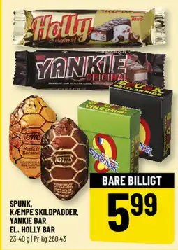 Løvbjerg Spunk, kæmpe skildpadder, yankie bar el. holly bar tilbud