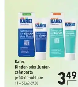 Citti Karex Kinder- oder Junior- zahnpasta tilbud