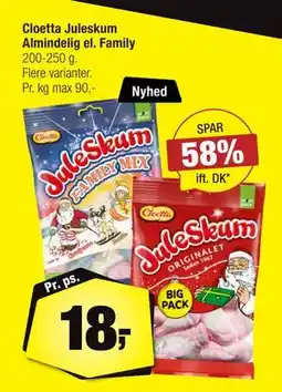 Calle Cloetta Juleskum Almindelig el. Family, DKK 18 tilbud