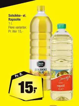 Calle Solsikke- el. Rapsolie, DKK 15 tilbud