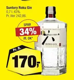Calle Suntory Roku Gin, DKK 170 tilbud