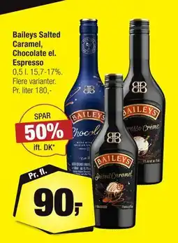 Calle Baileys Salted Caramel, Chocolate el. Espresso, DKK 90 tilbud