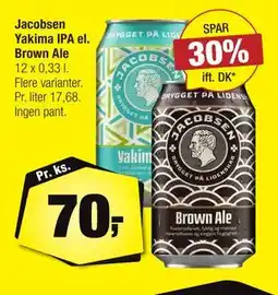 Calle Jacobsen Yakima IPA el. Brown Ale, DKK 70 tilbud