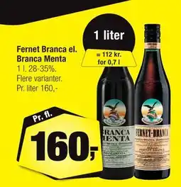 Calle Fernet Branca el. Branca Menta, DKK 160 tilbud