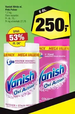 Calle Vanish White el. Pink Pulver, DKK 250 tilbud