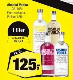 Calle Absolut Vodka, DKK 125 tilbud