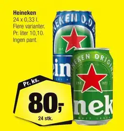 Calle Heineken, DKK 80 tilbud