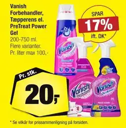 Calle Vanish Forbehandler, Tæpperens el. PreTreat Power Gel, DKK 20 tilbud