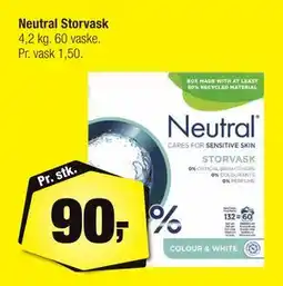 Calle Neutral Storvask, DKK 90 tilbud