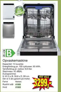Harald Nyborg Opvaskemaskine, DKK 3299 tilbud