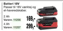 Harald Nyborg Batteri 18V tilbud