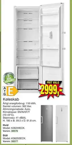 Harald Nyborg Køleskab., DKK 2999 tilbud