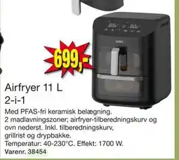 Harald Nyborg Airfryer 11 L 2-i-1, DKK 699 tilbud