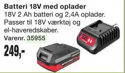 Harald Nyborg Batteri 18V med oplader, DKK 249 tilbud