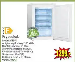 Harald Nyborg Fryseskab, DKK 1299 tilbud