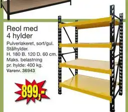 Harald Nyborg Reol med 4 hylder, DKK 899 tilbud