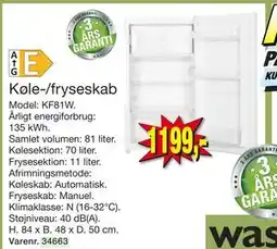 Harald Nyborg Køle-/fryseskab, DKK 1199 tilbud