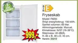 Harald Nyborg Fryseskab, DKK 999 tilbud