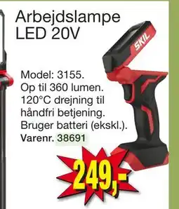 Harald Nyborg Arbejdslampe LED 20V, DKK 249 tilbud
