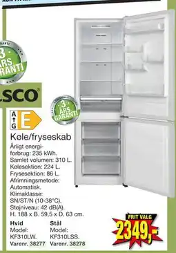 Harald Nyborg Køle/fryseskab, DKK 2349 tilbud