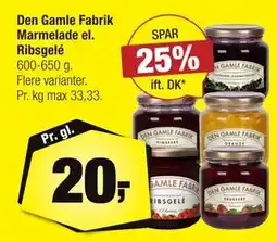 Calle Den Gamle Fabrik Marmelade el. Ribsgelé, DKK 20 tilbud
