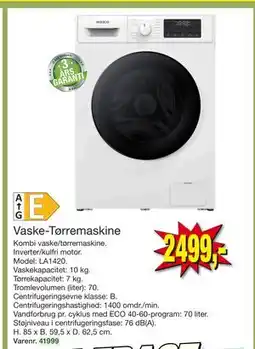 Harald Nyborg Vaske-Tørremaskine, DKK 2499 tilbud