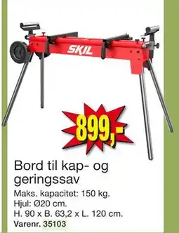 Harald Nyborg Bord til kap- og geringssav, DKK 899 tilbud