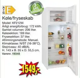 Harald Nyborg Køle/fryseskab, DKK 1549 tilbud