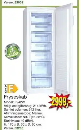 Harald Nyborg Fryseskab, DKK 2999 tilbud