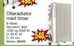 Harald Nyborg Olieradiator med timer, DKK 548 tilbud