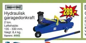 Harald Nyborg Hydraulisk garagedonkraft, DKK 289 tilbud