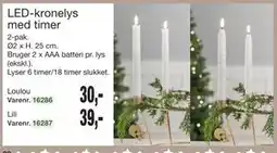 Harald Nyborg LED-kronelys med timer tilbud
