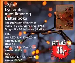 Harald Nyborg Lyskæde med timer og batteriboks, DKK 35 tilbud