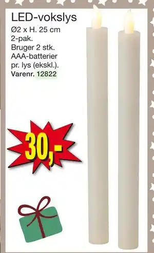 Harald Nyborg LED-vokslys, DKK 30 tilbud