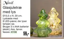 Harald Nyborg Glasjuletræ med lys, DKK 59 tilbud