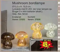 Harald Nyborg Mushroom bordlampe, DKK 49 tilbud