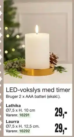 Harald Nyborg LED-vokslys med timer tilbud
