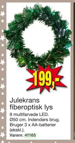 Harald Nyborg Julekrans fiberoptisk lys, DKK 199 tilbud
