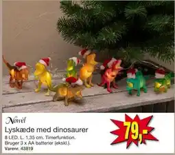 Harald Nyborg Lyskæde med dinosaurer, DKK 79 tilbud