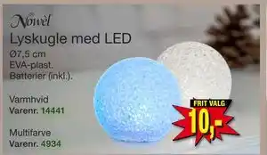 Harald Nyborg Lyskugle med LED, DKK 10 tilbud