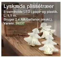 Harald Nyborg Lyskæde plissétræer, DKK 29 tilbud