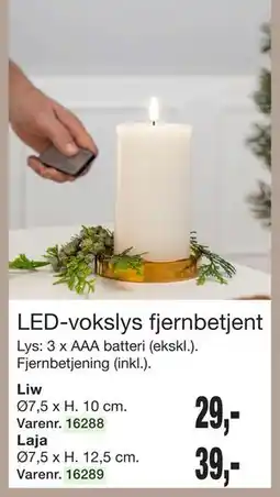 Harald Nyborg LED-vokslys fjernbetjent tilbud