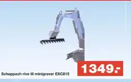 Bauhaus Scheppach rive til minigraver EXC815 tilbud